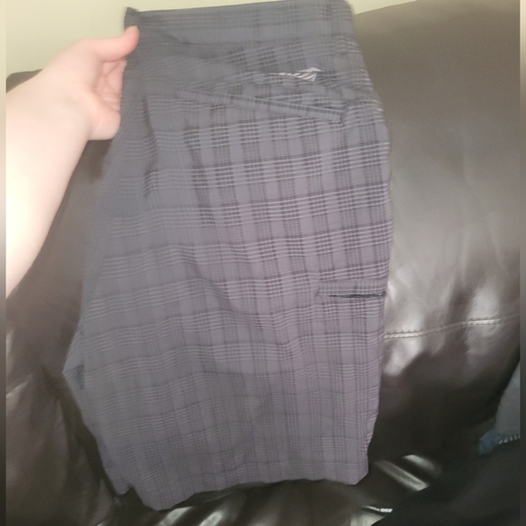 Men's Grey patterned warm weather shorts Aviva - Picture 2 of 4